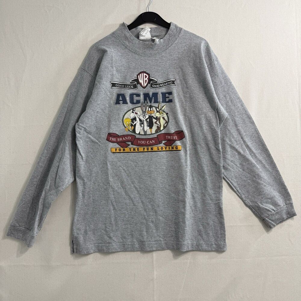 ACME Clothing WB Looney Tunes Sweatshirt Vintage 1990s Made in USA Size Large